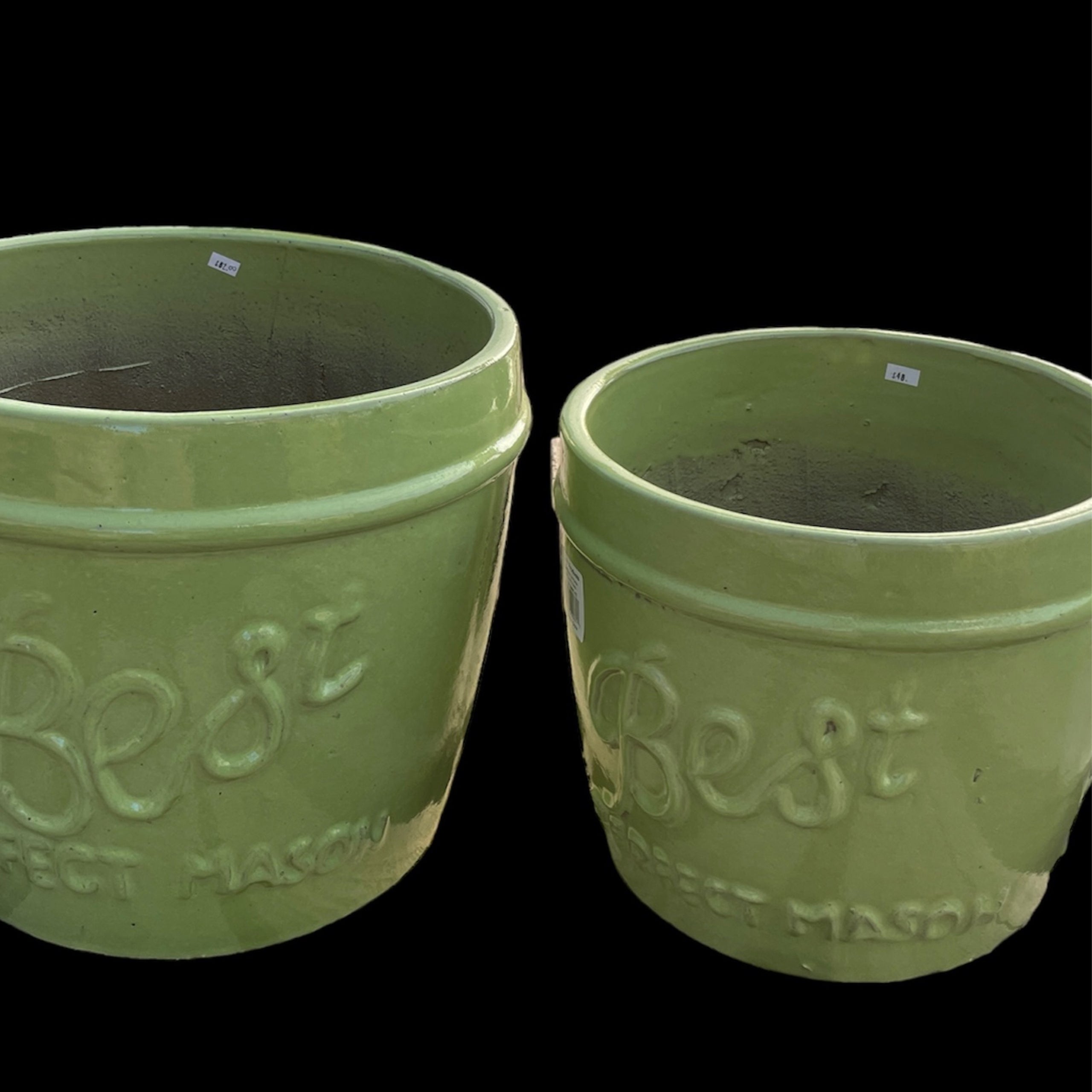 Low Mason Jar Green Aunt Beez Greenhouse